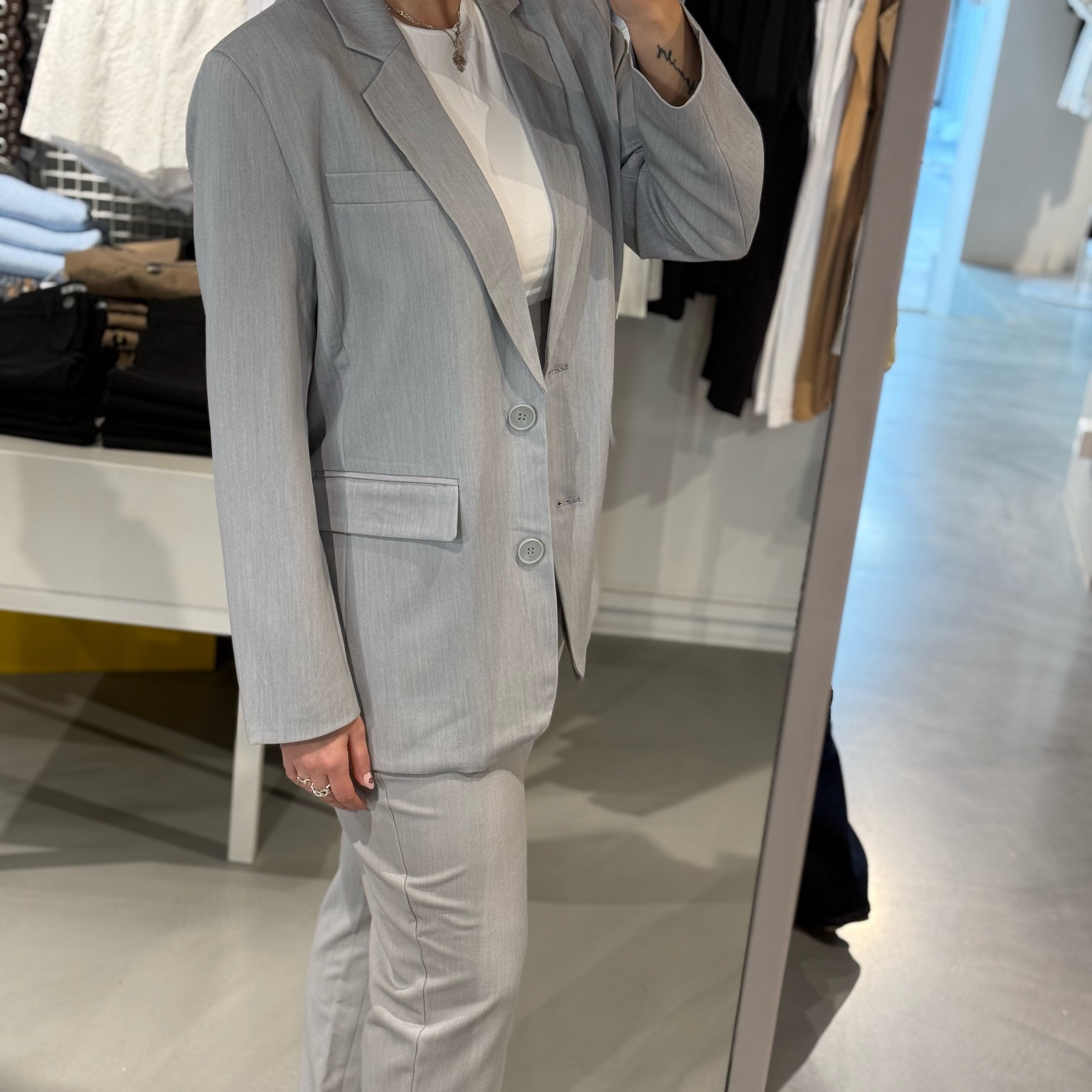 PCKAMIL Blazer - Light Grey Melange